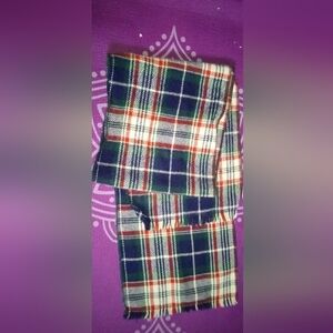 57" Long 10" Wide Scottish Plaid Wool Blend Scarf